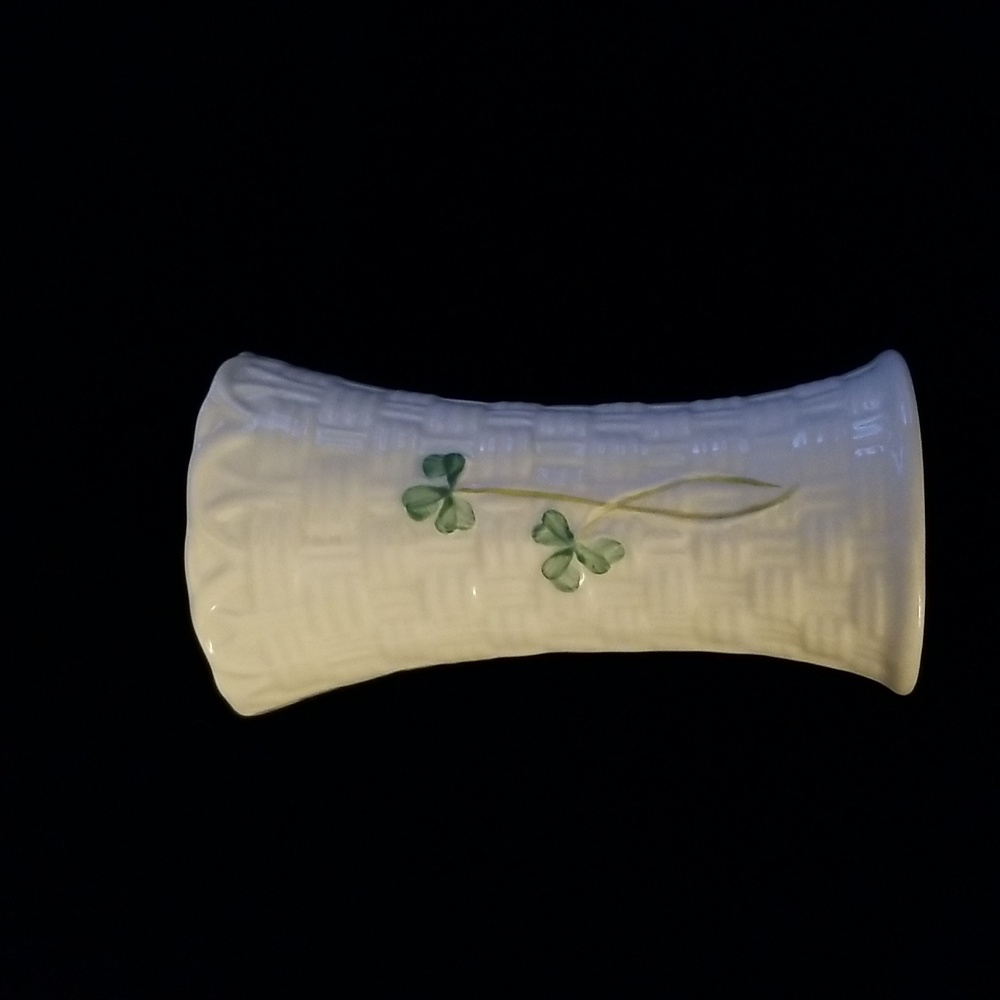 Belleek Shamrock Vase